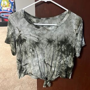 Tie-dye cropped short sleeve